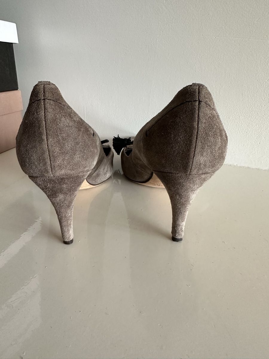 Chloé Scarpe da donna: Chloe suede taupe 7.5cm heel pumps – Usato da Genève venduto da cat2310 2