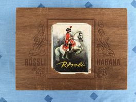 Zigarren – Holzkiste / Box «Rössli Habana» leer – Vintage