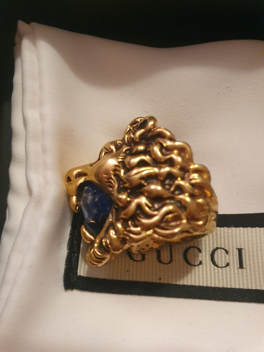 Gucci Anelli: GUCCI bague LION HEAD bleue – Usato da Le Grand-Saconnex venduto da Rgt87 3