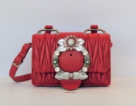 MIU MIU Originale! Nuova! borsa in pelle e cristalli!