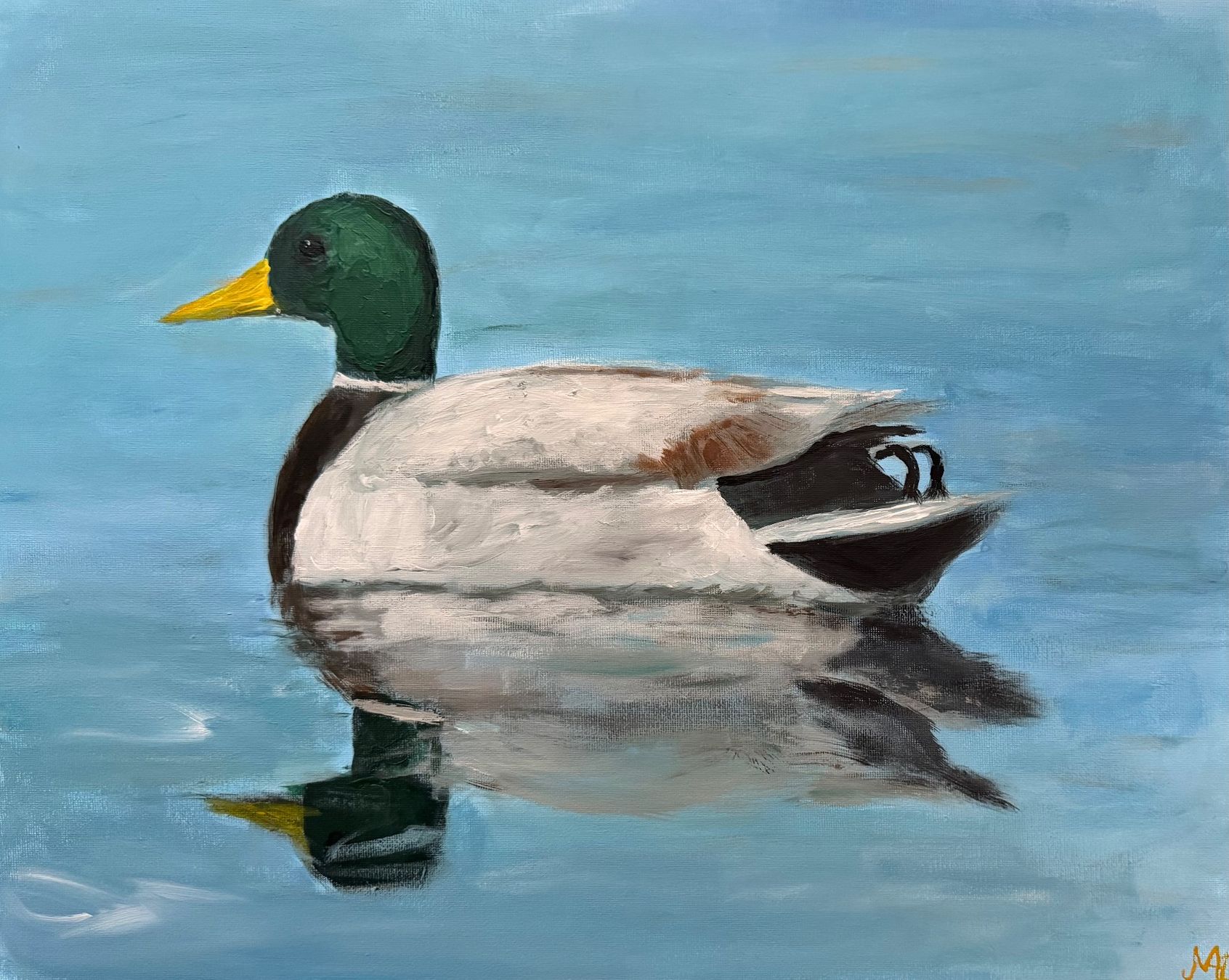 Tableaux: Ente Gemälde, 40x50cm, handgemalt – Neuf avec emballage d'origine à Pfäffikon SZ par Andrei_Moro_Kunst