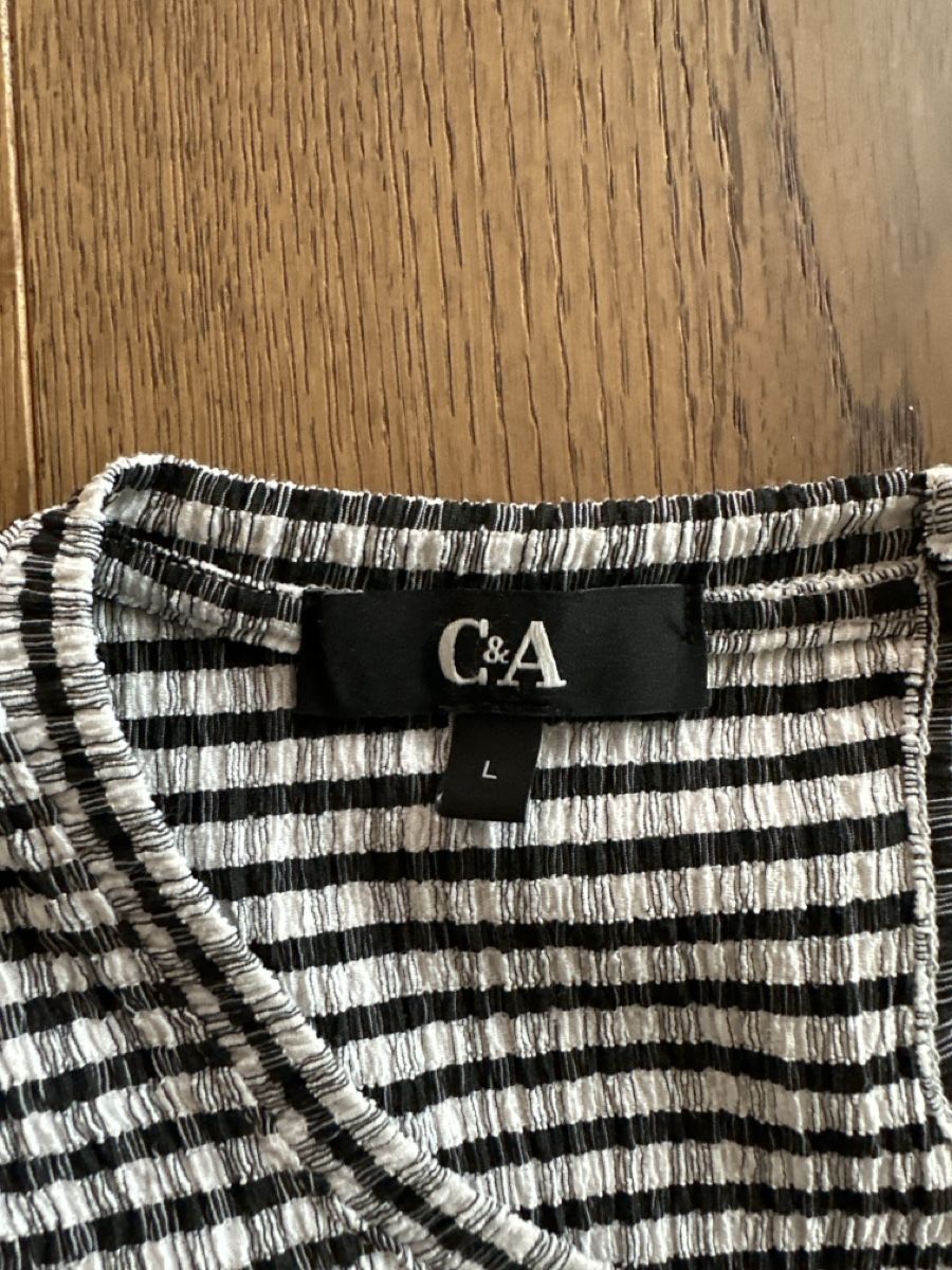C&A Camicette: C&A Bluse Schwarz/Weiss, Gr. L! ALLES MUSS WEG! – Nuovo (secondo la descrizione) da Emmen venduto da moodle13 1