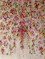 Tableau peinture fleurs relief style moderne occasion