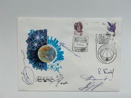 MIR Sojus TM-14 Startbeleg 17.3.92 6 OU mit Flade & Ewald