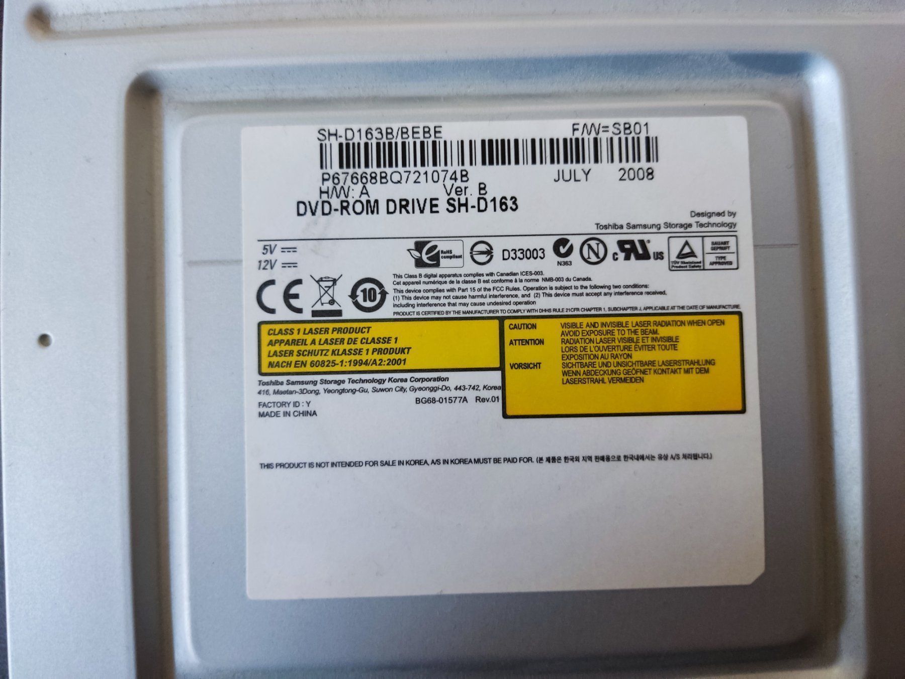 PC: CD / DVD Brenner jg. 2008 – Usato da Thundorf venduto da Swizzzly 1