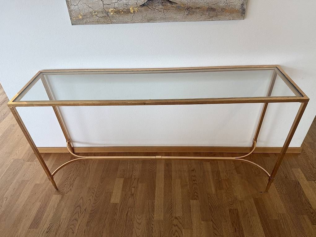 Tavoli: Eleganter Konsolentisch aus Glas & Gold – Usato da Niederwil AG venduto da mar_s9sz 1