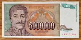 5000000 Dinara Jugoslawien 1993!!! aUNC!!!