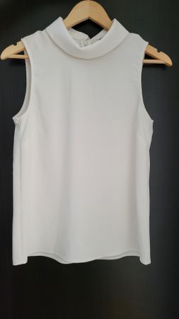 H&M Damen Bluse weiss ärmellos Grösse 36
