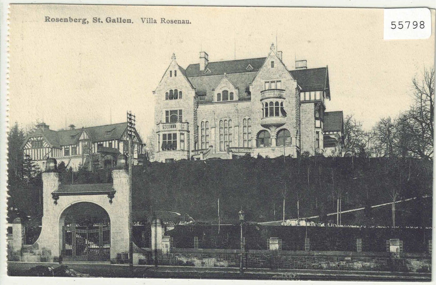 Ansichtskarten: Rosenberg - St. Gallen - Villa Rosenau – Gebraucht aus Ettingen von Kartenplanet