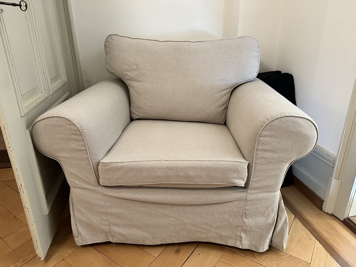 Ikea Poltrone: IKEA EKTORP Sessel – Hellbeige – Usato da Zürich venduto da Dennyloot