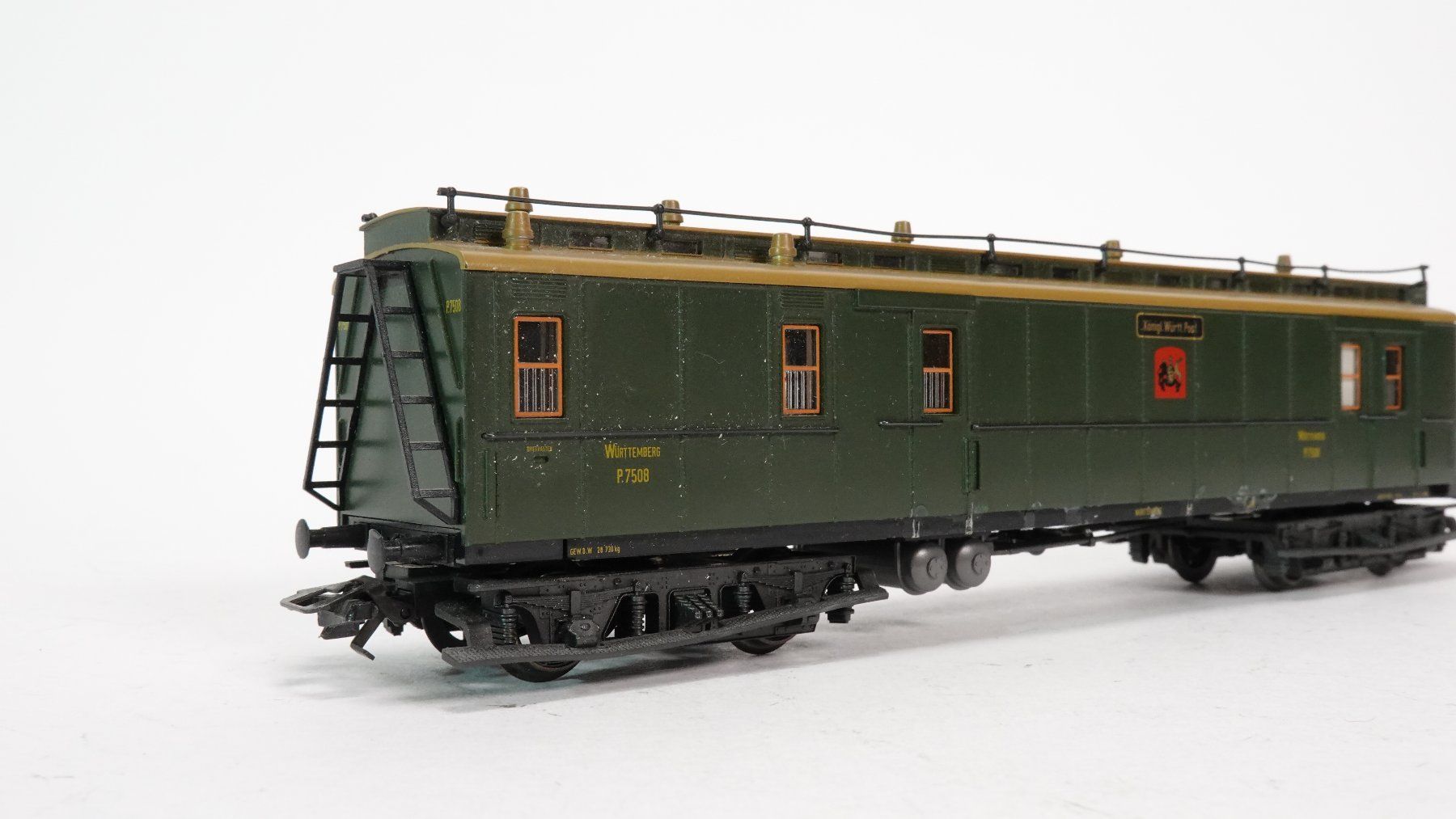 Märklin Modellini di ferrovie: e60 Märklin 1 Postwagen der K.W.St.E / Spielware – Usato da Thun venduto da evinka_gmbh
