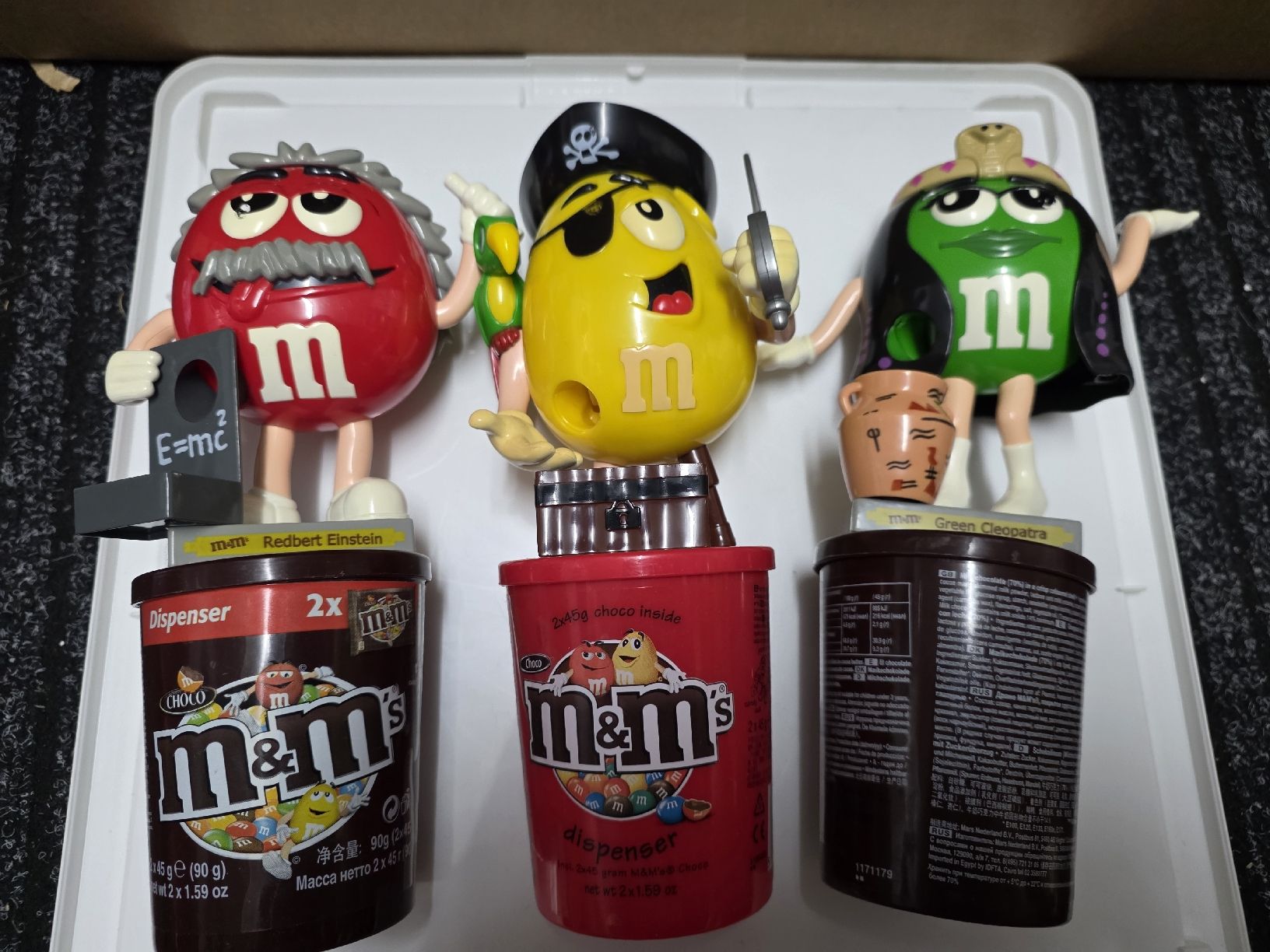 Statuette: M&M's Figuren: Einstein, Pirat, Kleopatra Figur – Usato da Dorf venduto da Echo_Elements