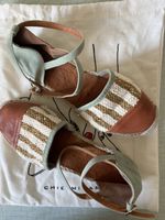Chie Mihara Espadrilles Mint Grün Leder Sommer Grösse 38