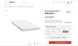 Matratze Eden Pure 160x200 cm neu
96