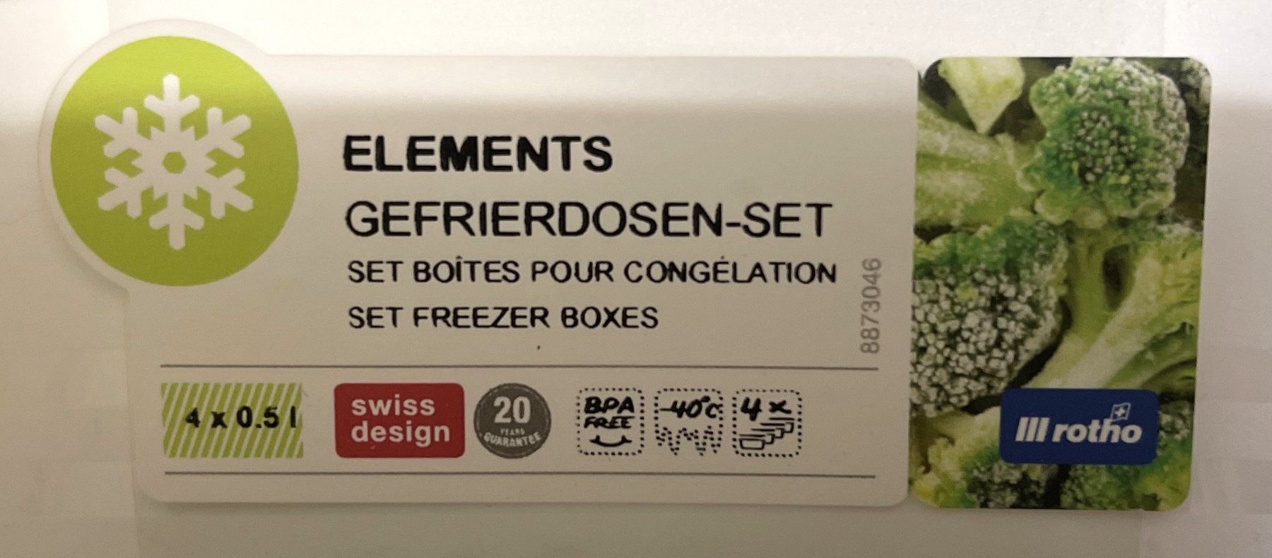2 x Gefrierdose-Set (8 Stück) 0.5L Elements - ROTHO (Neu und ...
