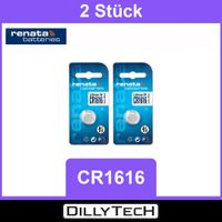 Renata CR1616 Lithium Knopfzellenbatterie - 2 Stk.