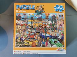 Grafix; Puzzle "Comic Traffic" / 1000-teilig