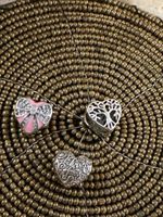 Lot de 3 charms coeur arbre de vie noeud pour bracelet femme