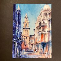 NEU: Postkarte Aquarell Druck Malerei #3 Grösse A6