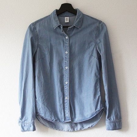 JEANS OPTIK | Weiche Lyocell Bluse 34 | Jeansbluse