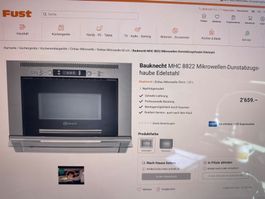 Neuer Restposten Orginalverpackte Bauknecht MHC 8822WS weiss