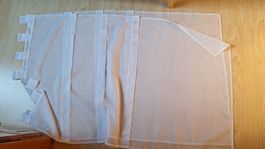 1Paar Vorhänge weiss mit Schlaufen 2x 80cm x 132cm L