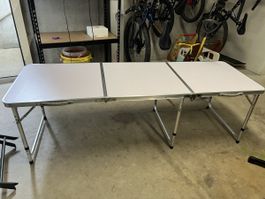 Klapptisch Camping Aluminium weiss faltbar 