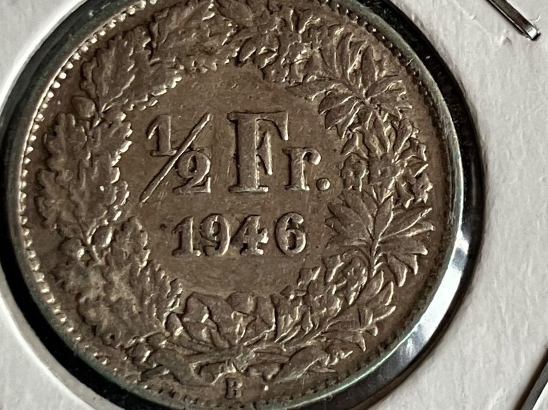 Tutti le monete: 50 Rappen 1946  !! gleichstehend – Nuovo (secondo la descrizione) da untervaz venduto da Wingert 1