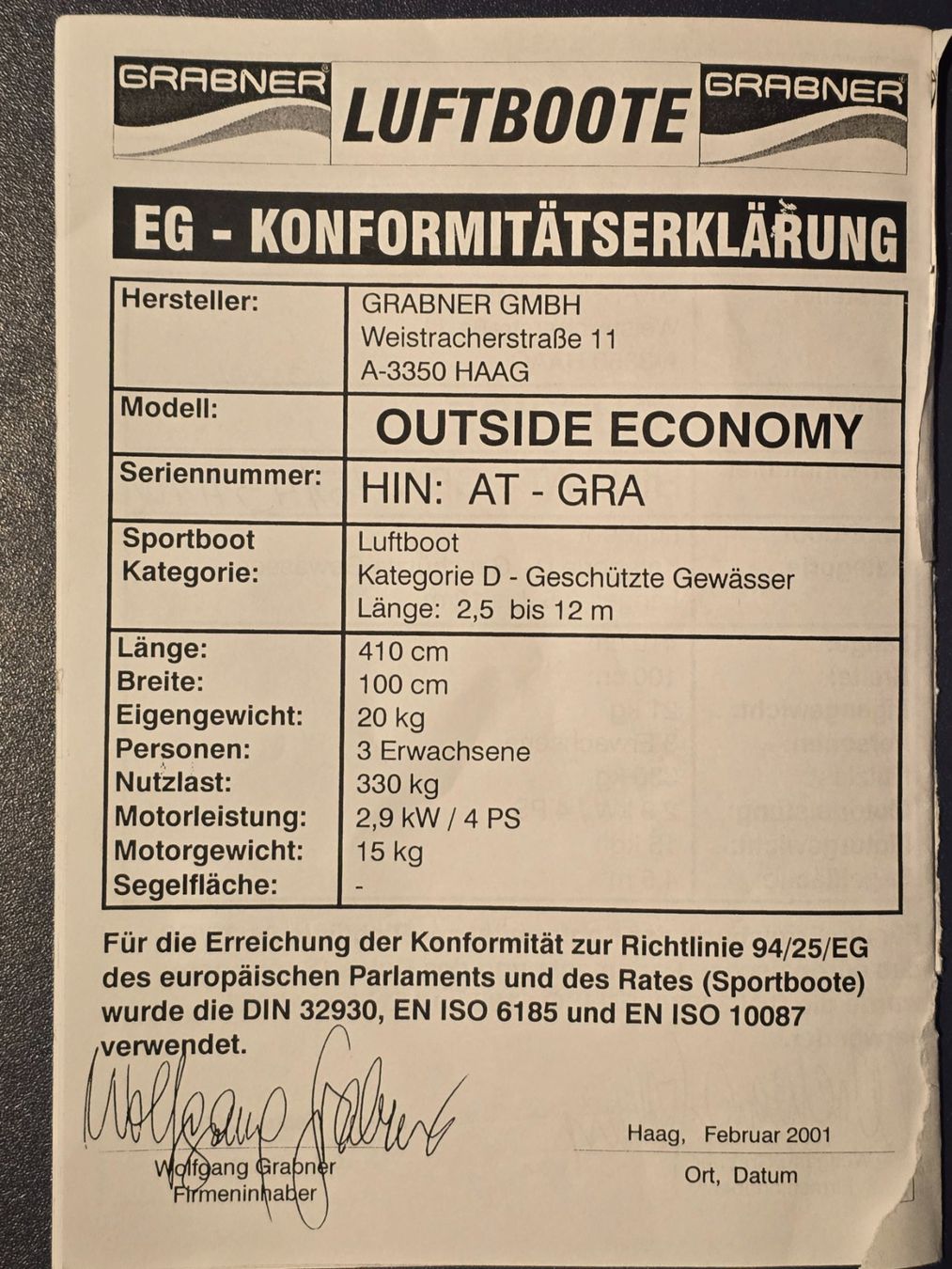 Bateaux: Grabner Kanu Outside – D'occasion à Winterthur par Ossobuco 5