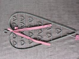 Karten Halter shabby chic grau