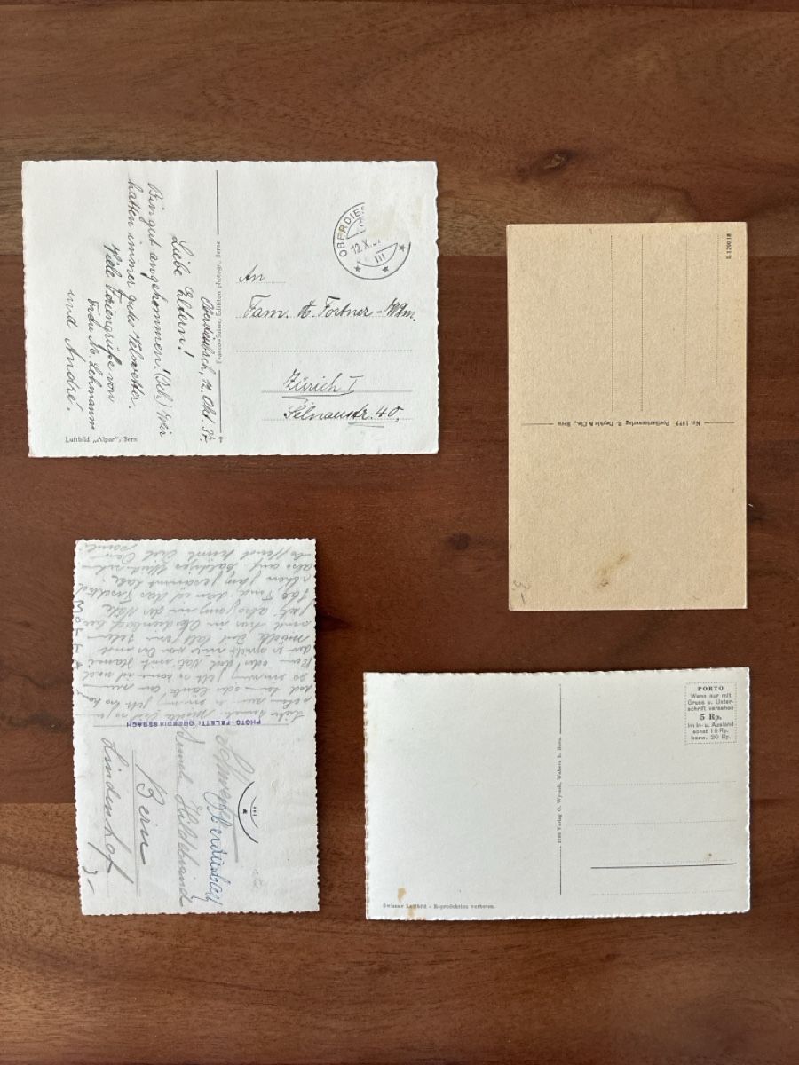 Cartoline postali: 6 Ansichtskarten Schweiz von Oberdiessbach BE – Usato da Oftringen venduto da Cla.vD.74 3