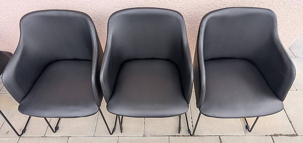 Sedie: 6 Stühle Esszimmer, Kunstleder, schwarz – Usato da Kreuzlingen venduto da Mike_Kreuzlingen 3