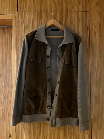 Wildleder Strickjacke