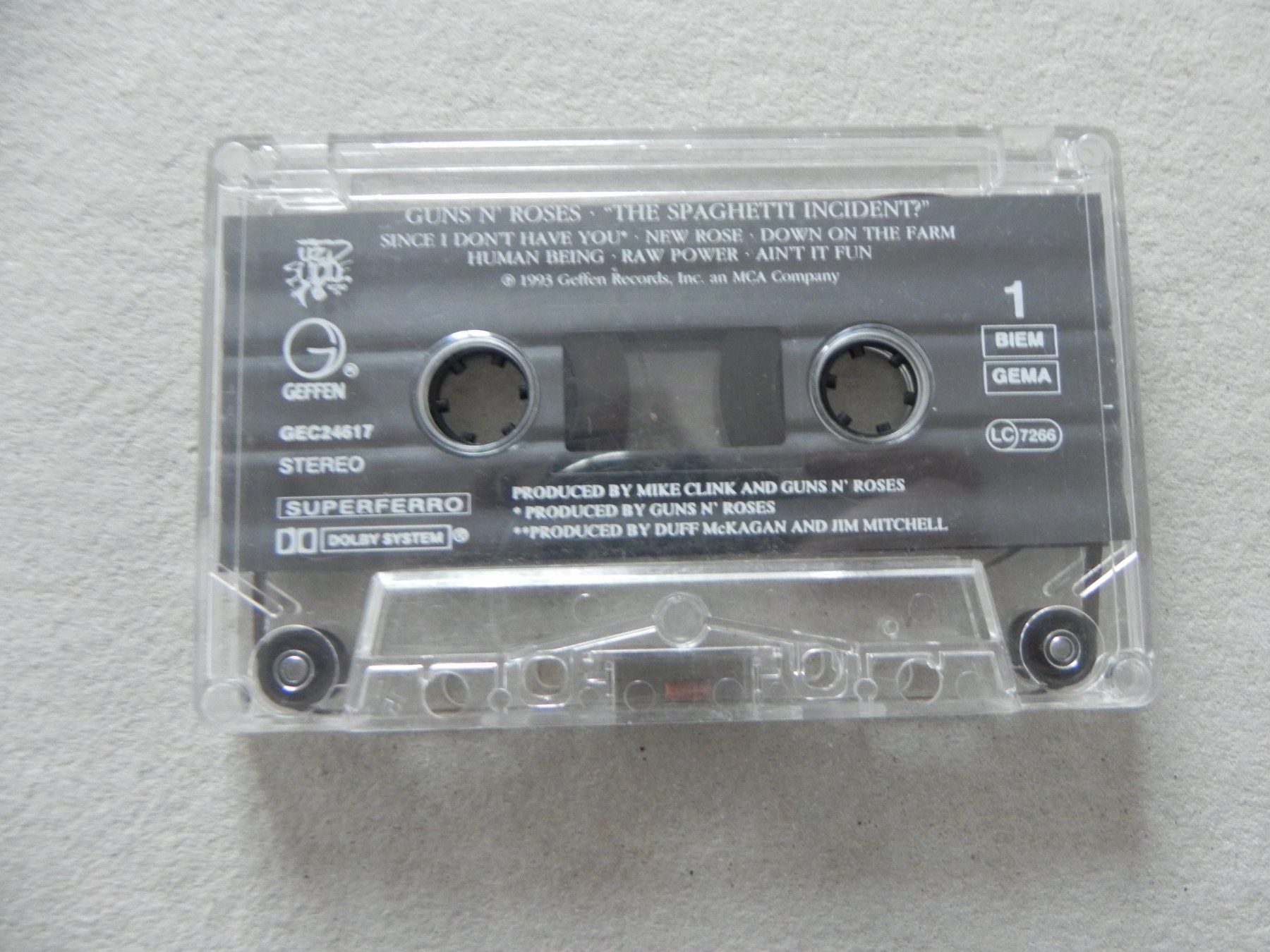 MC USA Rock Hardrock Band Guns n`Roses 1993 Spaghetti Inci.. (Gebraucht ...