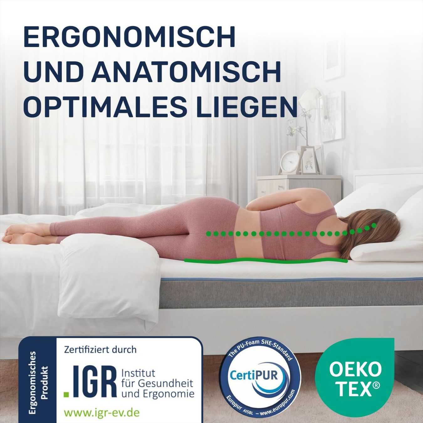 Matratzen: Matratzentopper Topper Memory Foam waschbar mit Eckbändern – Neu und originalverpackt aus Dörflingen von Nixhub 6