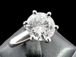 Solitär 1.20ct (G, VS1) Diamant Ring 18k Gr.56 Zerti *S288-B
