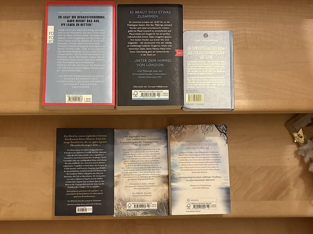 Libri: 6 Bestseller Kriminalromane – Usato da Müllheim Dorf venduto da Schja 1