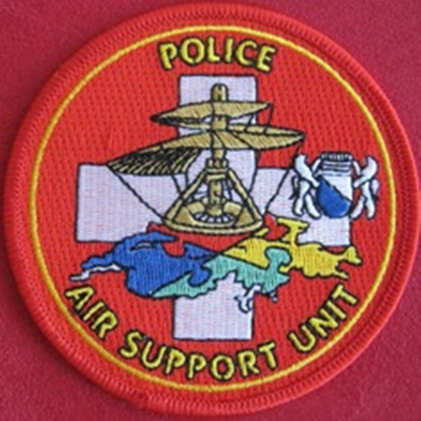 Swiss Plaketten & Abzeichen: Air Support Unit Zürich Stoff ohne Klett – Neu (gemäss Beschreibung) aus Emmenbrücke von F.ingl-1947