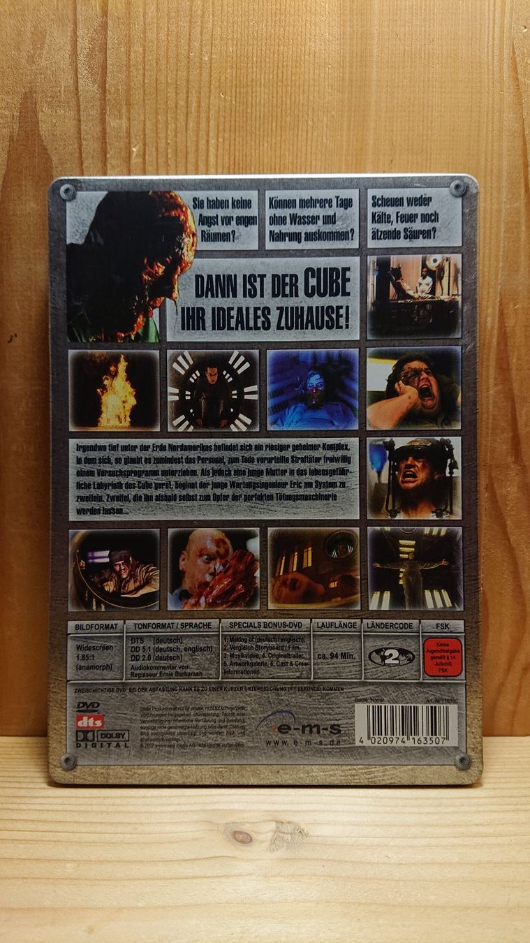 Tutti i DVDs: CUBE ZERO DVD Steelbook 2 Disc Limited Edition – Usato da Wilderswil venduto da Exebub 1