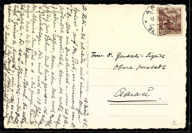 Cartoline postali: AK Arosa, Mit Weisshorn – Usato da Berlin venduto da bartko-reher 1