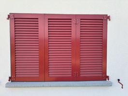 Fensterladen 3er Rot Aluminium
