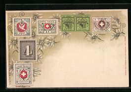 Litho Schweiz, Verschiedene Briefmarken,