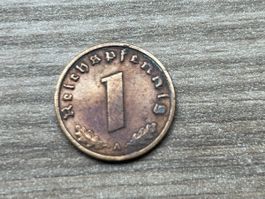 1 Reichspfennig 1939 A Deutsches Reich Münze gebraucht