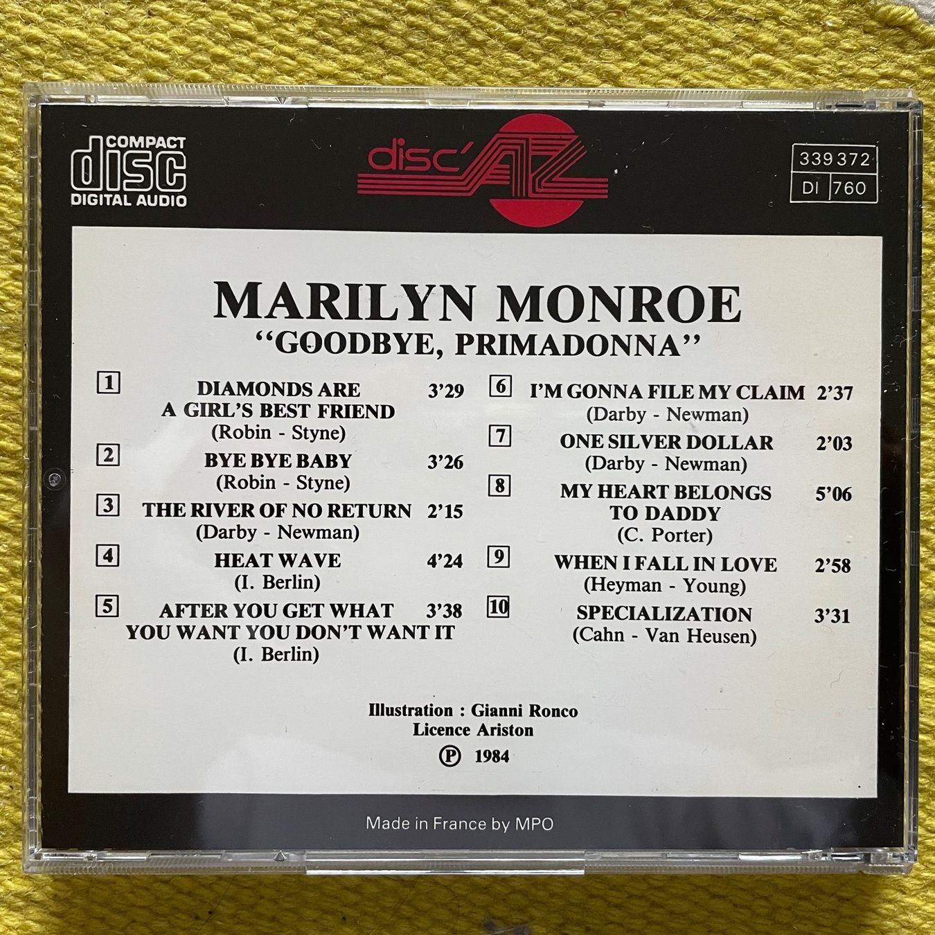 CD: MARILYN MONROE-GOODBYE PRIMADONNA84 – Usato da Rorschacherberg venduto da CD-Roli 1