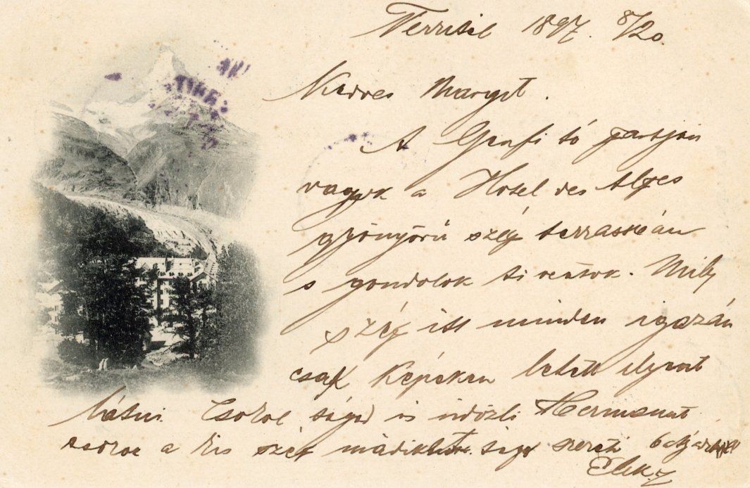 Cartoline postali: Zermatt   VS   -    MATTERHORN      um  1 8 9 8 – Usato da Brig venduto da Valcards54