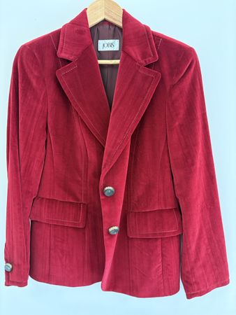 Blazer bordeauxfarbener Samt Grösse 42, sehr guter Zustand