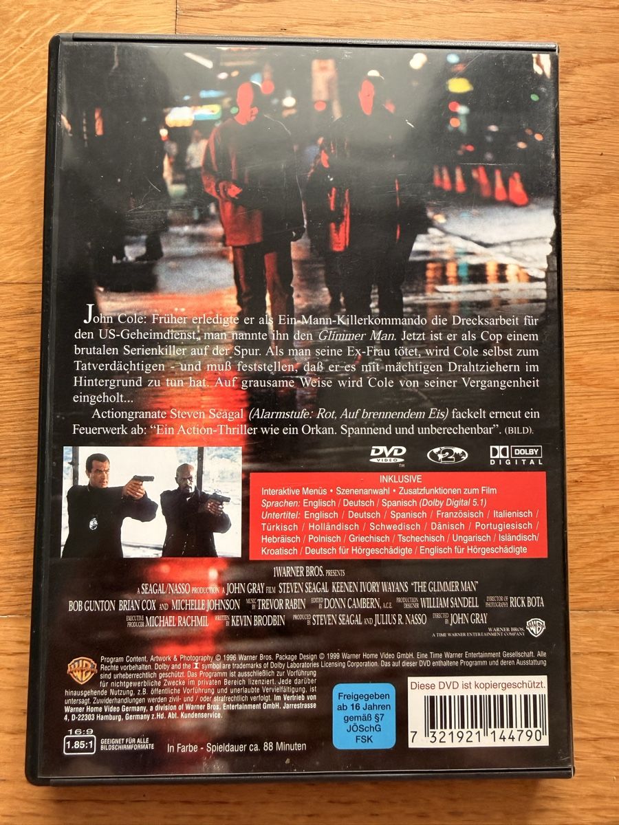 Tutti i DVDs: The Glimmer Man - DVD – Usato da Kölliken venduto da nerdorado 1