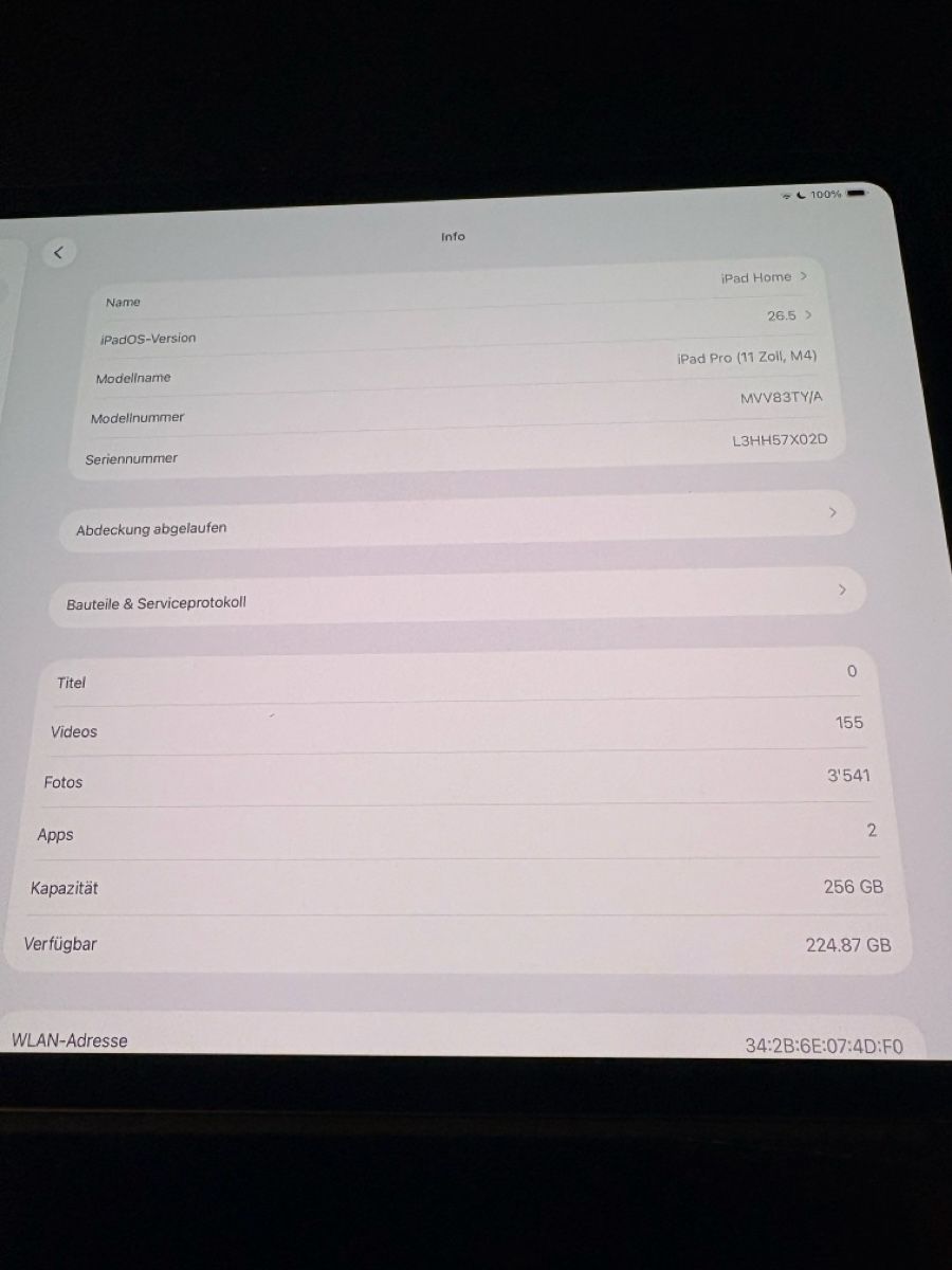 Apple Tablet PC: iPad Pro 11" M4 256GB - Defekt Kamera – Difettoso da Oberurnen venduto da Martintron 1