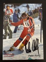 Autogrammkarte Peter Aellig Skirennfahrer signiert