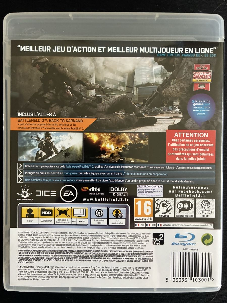 Sony Giochi: PS3 Battlefield 3 – Usato da Neyruz FR venduto da Shcc17 1